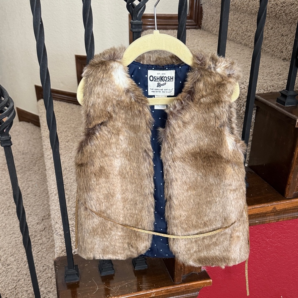 OshKosh B'gosh Faux Fur Vest - Brown